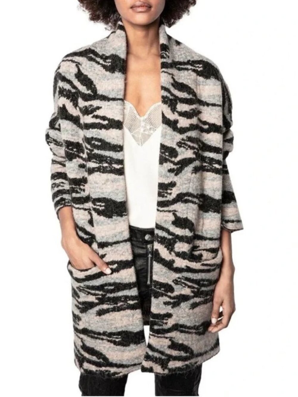 Zadig & Voltaire Mia Camo Cardigan